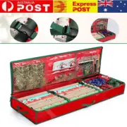 Gift Wrapping Paper Storage Container with Flexible Partitions and Pockets Box