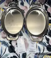 All-Clad Stainless Steel 7-Inch Oval-Shaped Baker Specialty Cookware Set of 2