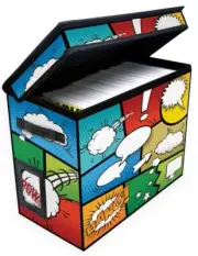 (5x) BCW Art Pow Foldaway Comic Book Storage Box- Stores Modern & Silver Comics