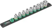 Wera Magnetic Socket Rail B Imperial Socket Set 3/8" Drive, 9pc, 05005450001