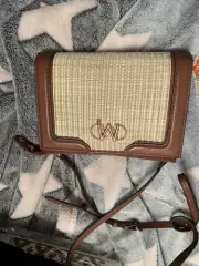 Mimco Unite medium pouch & Duo Card Wallet + Link Strap, cinnamon , NWT- Rare