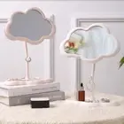 Desktop Makeup Mirror With Jewelry Hair Accessories Tray Clouds Shaped Mirro _pw