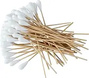 Pack of 120 Cotton Buds Long 20 cm Ear Sticks, Sterile Cotton Buds Large Head Cleaning Sticks Long, Cotton Buds Wooden Stick with Cotton Head, Ear Cleaning Sticks for Pets