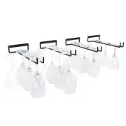 Chiraz Stemware Wine Glass Rack Wall Mountable Wrought Iron Black 11 Inch Set...