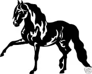Andalusian Horse Equestrian Trailer Vinyl Decal 6.5"