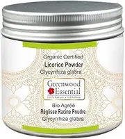Greenwood Essential Pure Licorice/Liquorice Powder (Glycyrrhiza glabra) Organic Certified Natural Therapeutic Grade 100gm (3.5 oz)