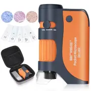 BNISE Pocket Microscope, Portable Handheld Mini Microscope Kids 60X-120X with...