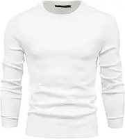 [Qolkmuiy-GJ] Men's Classic Turtleneck Pullovers Cable Knit Thermal Pullover Sweatshirt Casual Soft Twist Knitted Sweater, White 1, Medium