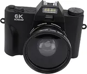 Luocute 6K Digital Camera for Photography, 64MP Vlogging Digital Zoom Autofocus Vlog Travel Camara with 32GB SD Card, Autofocus 180° Flip Screen Compact Travel Cam