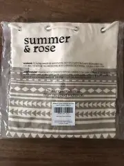 New Summer & Rose Yoga Mat Bag Tan/Beige Aztec Pattern W/Zipper Pocket