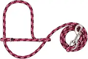 Weaver Leather Rope Sheep & Goat Halter, Pink/Black/Gray, 52"