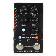 MOOER DRUMMER X2 Compact Effectors Drum Machine 121 Rhythm Type 11 Song Bank