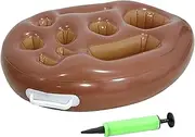 Floating Drink Holder - Large Cloud Pool Holder | Floating Tray for Snacks | 9 Holes Pool Float Drink Holder | Foldable Tray with Pumps Large Drinks Organiser for Deck Beach Family