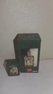 Golden Christmas 2001 Dram Glasses & Decanter Boxed Danish Holme Gaard
