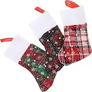 Alipis Mini Christmas Stockings Bag Storage Polyester Festive Xmas Party Decorations