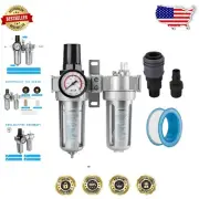 1/2" NPT Air Filter Regulator with Oil Water Separator & 150 psi Gauge Kit