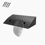 AQGILL Curb Ramp for Doorways 1.6-7.5'' Rise High, Portable Loading Ramp Heavy Duty Threshold Ramps for Car Wheelchair Sidewalk Garage Ramp(Black,50x27x14cm)