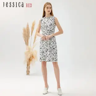 【Jessica Red】浪漫柔美舒適印花雪紡無袖洋裝824178