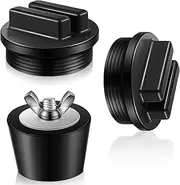 Demissle Huhumy 3 PCS Rubber Pool Plugs Pool Return Line Plugs Pool Plugs Skimmer Plugs Pool Plugs for Inground Pool Above Ground Pool, Black