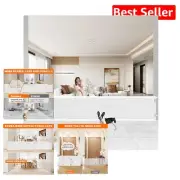 Versatile 41" Tall Retractable Gate for Babies & Pets - Hardware Mounted Safety