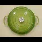LE CREUSET 新款大耳鋼頭 PALM棕櫚綠30CM 壽喜燒鍋