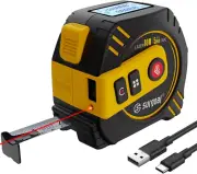 2-In-1 Laser Tape Measure 131/262Ft Laser Distance Meter 16Ft Autolock Measuring