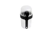 LocknLock To-Go 2-Way Food Container Storage w Fork Utensil 17.6cm Black