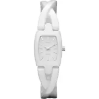 在飛比找Yahoo奇摩購物中心優惠-DKNY 法式浪漫陶瓷交叉女錶-白/20mm