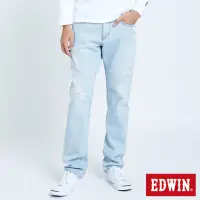 在飛比找momo購物網優惠-【EDWIN】男裝 503雪花直筒牛仔褲(重漂藍)