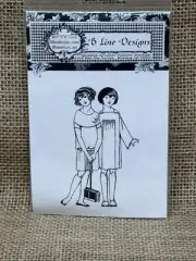 B Line Designs Rubber Stamp - Elma And Pauline, New!