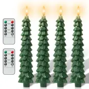 Christmas Tree Flameless Taper Candles Battery Operated with Remote and Timer...