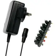 Dynamix SPA250 2.5A Switch Mode Power Adapter 3/5/6/7.5/ 9/12V DC - Includes 7x Interchangeable Power Connectors [SPA250]