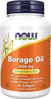 NOW Borage Oil 1000 mg,60 Softgels