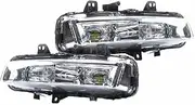 2Pcs LED Daytime Running Light Front Fog Light DRL for Range Rover Evoque 2012 2013 2014 2015 2016-Clear