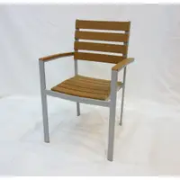 在飛比找蝦皮購物優惠-【南洋風休閒傢俱】戶外桌椅系列-塑木扶手椅 戶外餐椅 鋁椅 