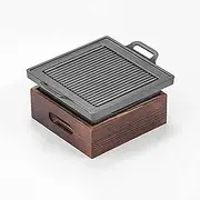XWBLDBDFC Portable Barbecue Grill Barbecue Grill Charcoal Barbecue Oven Alcohol Stove Nonstick Kitchen Tools for Home-18x18cm