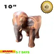 Wooden Elephant Chair 10" Hand Carved Solid Wood Stool Small Short Stool Gift So