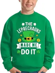 [BesserBay] Unisex Kids St.Patrick's Day Clover Irish Patchwork Long Sleeve Shirt 1-10 Years