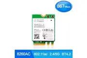 Intel 8260NGW 8260 AC Dual Band M.2 Wireless 2.4/5GHz BT Bluetooth Wifi Card