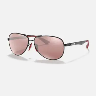 【RayBan 雷朋】法拉利聯名款 碳纖維輕量偏光太陽眼鏡(RB8313M-F002H2 61mm 偏光鏡片)