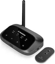 Avantree Oasis Plus 2 - Bluetooth 5.3 Transmitter for TV with Remote Volume Control, aptX-Adaptive, and Soundbar Passthrough, Compatible with Optical or AUX ported TVs