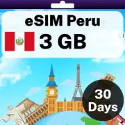 eSIM Peru - 3 GB - 30 Days - Travel eSIM | QR code activation