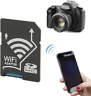 TF to SD Card WiFi Adapter, Wireless Transmission, Connect Up to 3 Devices, Plug and Play, WiFi SD Adapter for Phone Tablet, ABS Material, JPG, PNG, BMP Photo Format, MP4, AVI,