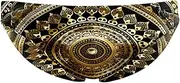 [FNETJXF] Swim Jammers for Men, Swim Briefs for Men, Indian Mandala Golden Vintage Circle