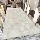 24"x36" Luxurious White Quartz Dining Table Top Console Bar Home Interior Decors
