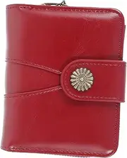 [CONGARTENO] Unique Ladies Small Wallet Oil Wax Leather Coin Purse Practical Compact Purse for Women