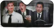 Featuring Jim, Michael, and Dwight Keep Your Car Cool with These Iconic sunshade