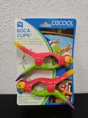 O2COOL Boca Clips 2 Pack Parrot Style Beach Towel Clips BCP04