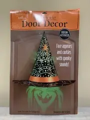 Hallmark Witch Hat Door Decor, Motion Activated, Lights and Sounds, HGN5020