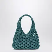 [Hibourama] Aquamarine Vannifique Small Bag With Crystals One size Light blue